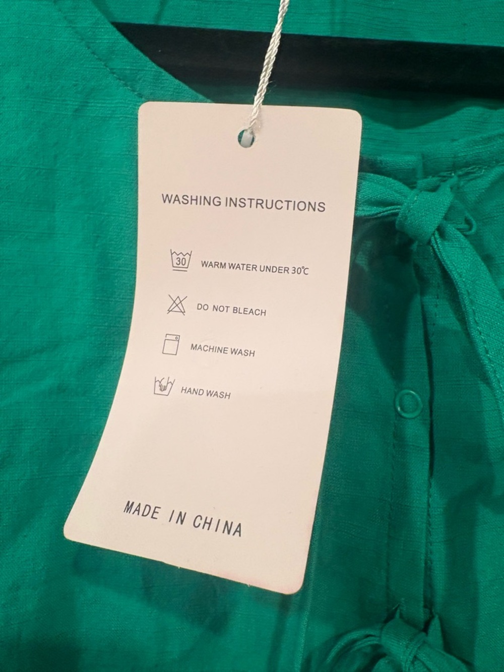 ZESICA $58 NWT Self Tie-Front Babydoll A-Line Dress Emerald L sold out! - Picture 5 of 10